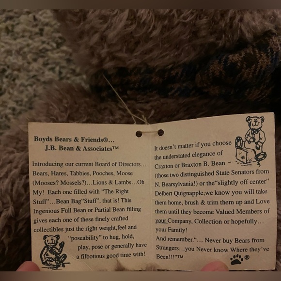 Vintage Boyds Bears & Friends "Webber Vanguard" Stuffed Bear #51100-07 - Picture 9 of 10